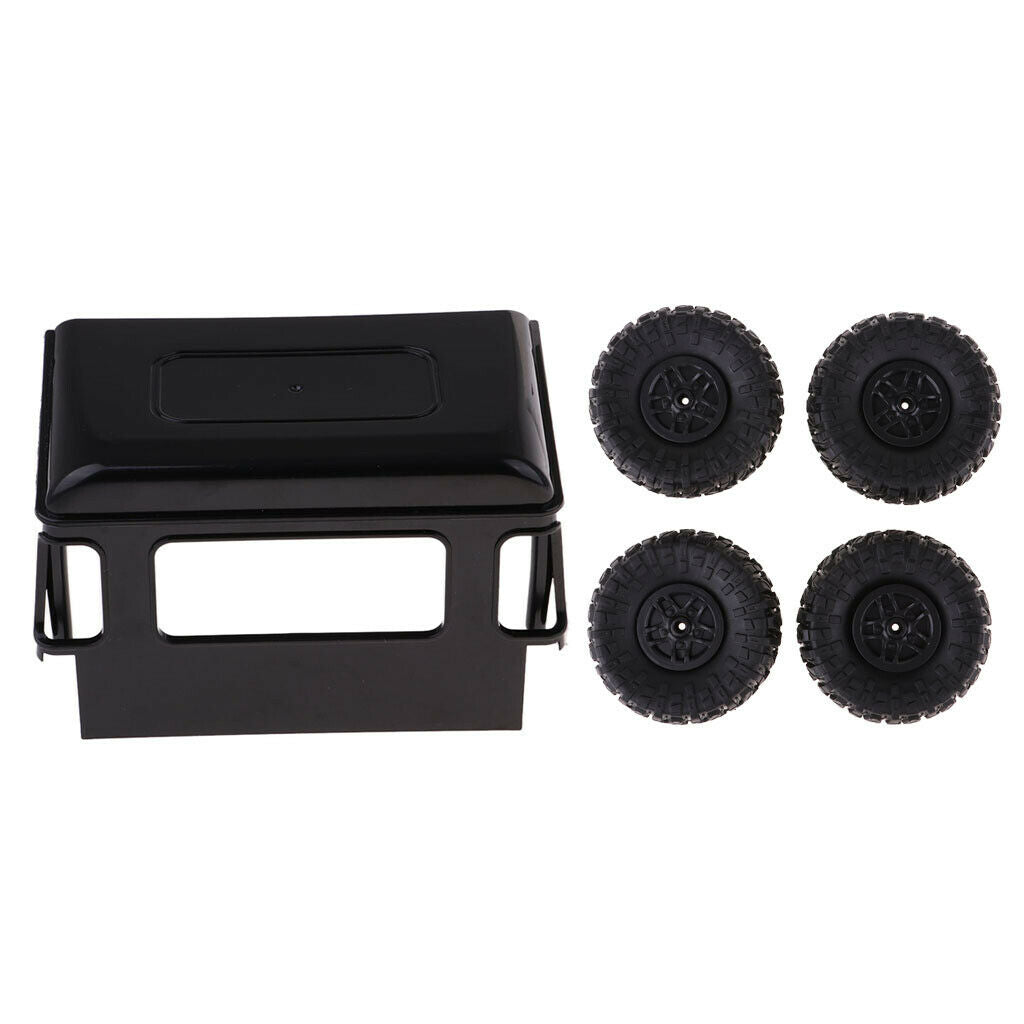 Black Plastic Car Roof Wheel Parts Supplies Set for MN90 Car Crawler Pickup