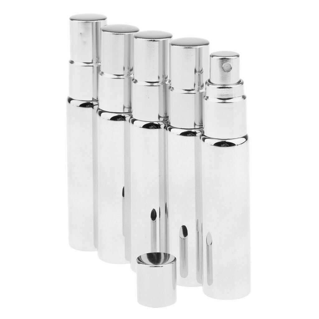 5x 10ml Mini Travel Perfume Atomizer Empty Refillable Sprayer Bottle Pump Spray