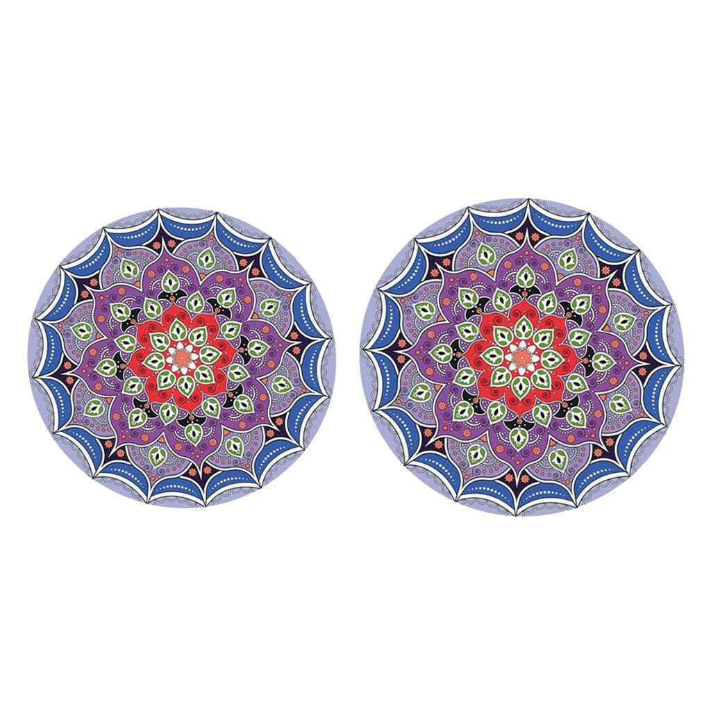 2pcs Polyester Tablecloth Fitted Round Table Cover Cloths Soft Backing