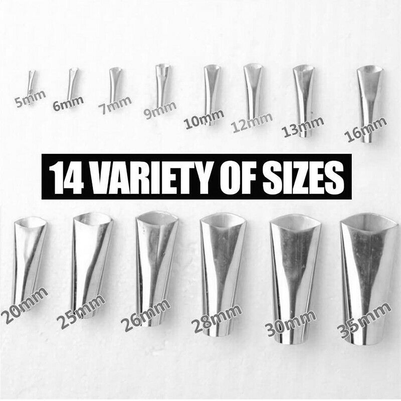 Caulking Finisher, 14Pcs Caulk Nozzle Applicator, Stainless Steel Sealant FiniO2