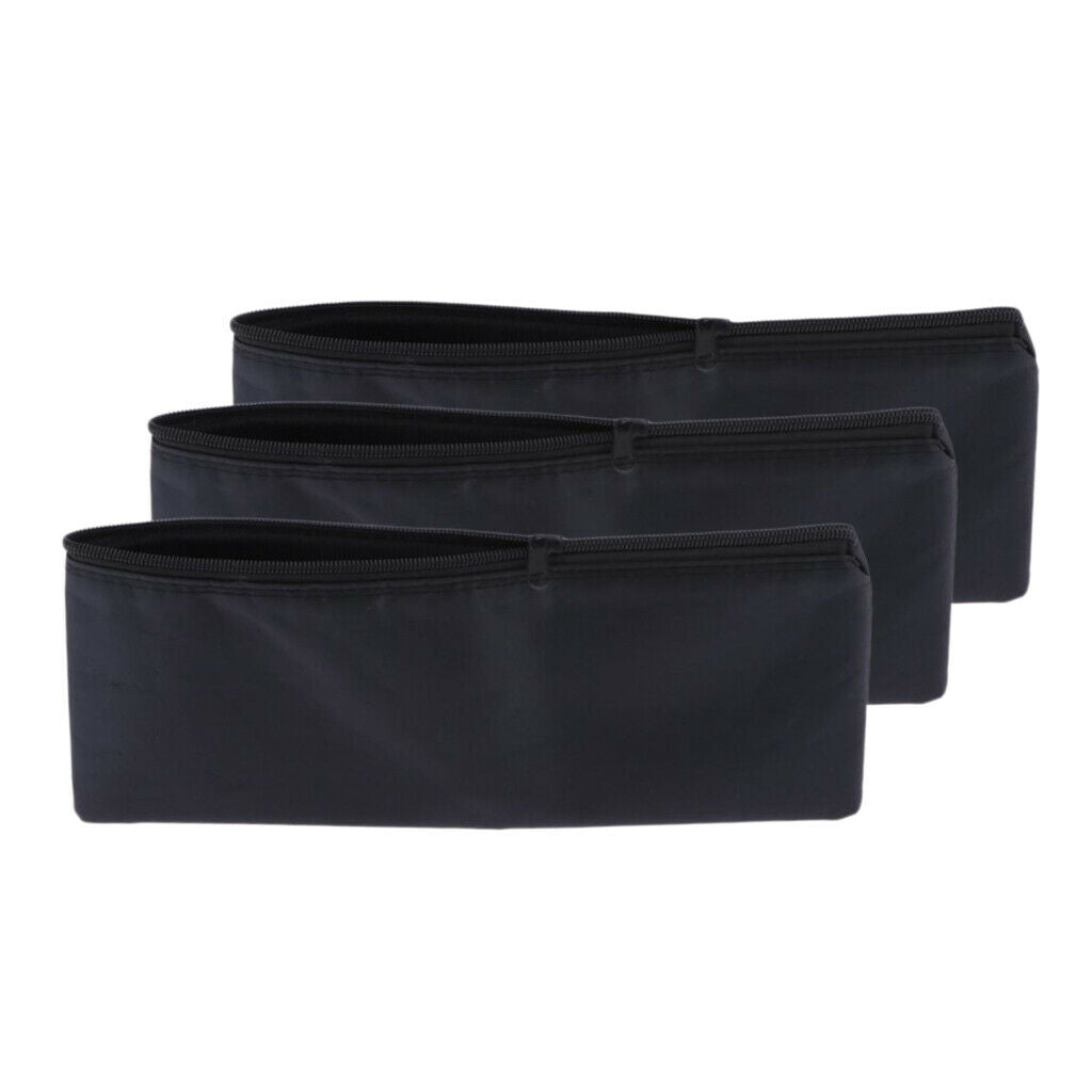 3x Waterproof Microphones Protective Zipper Bags Soft Storage Black KTV