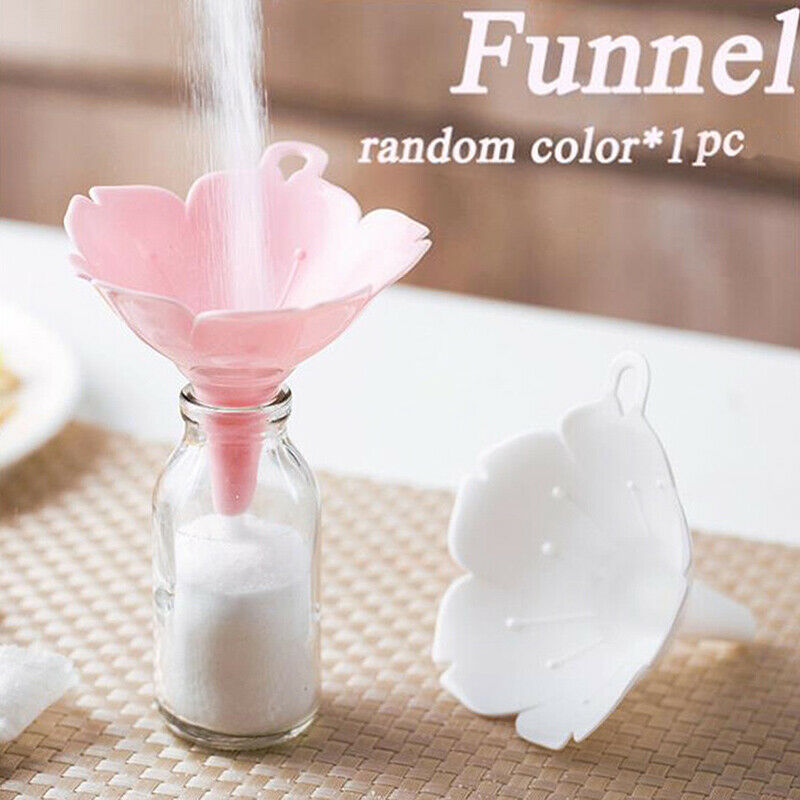 1Pc Kitchen Cherry Blossom Style Funnel Condiments Liquid Dispenser Kitchen T DF