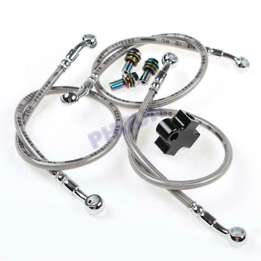 Motorcycle ATV Brake System 3 Way Adapter Hydraulic Brake Pipe Tee Connector