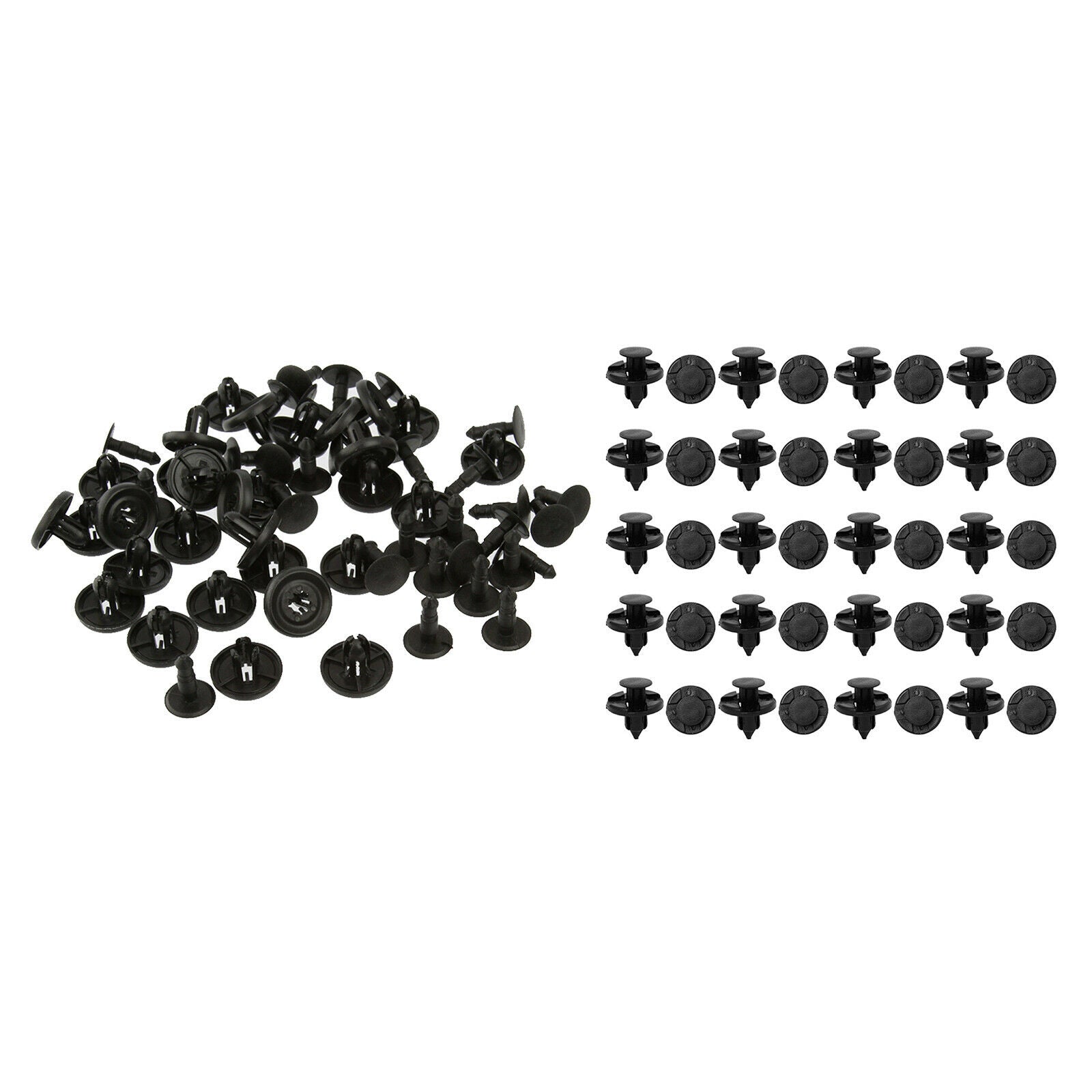 20pcs 8mm + 30pcs 10mm Trim Rivets Fasteners Mud Fender Push Auto Fender