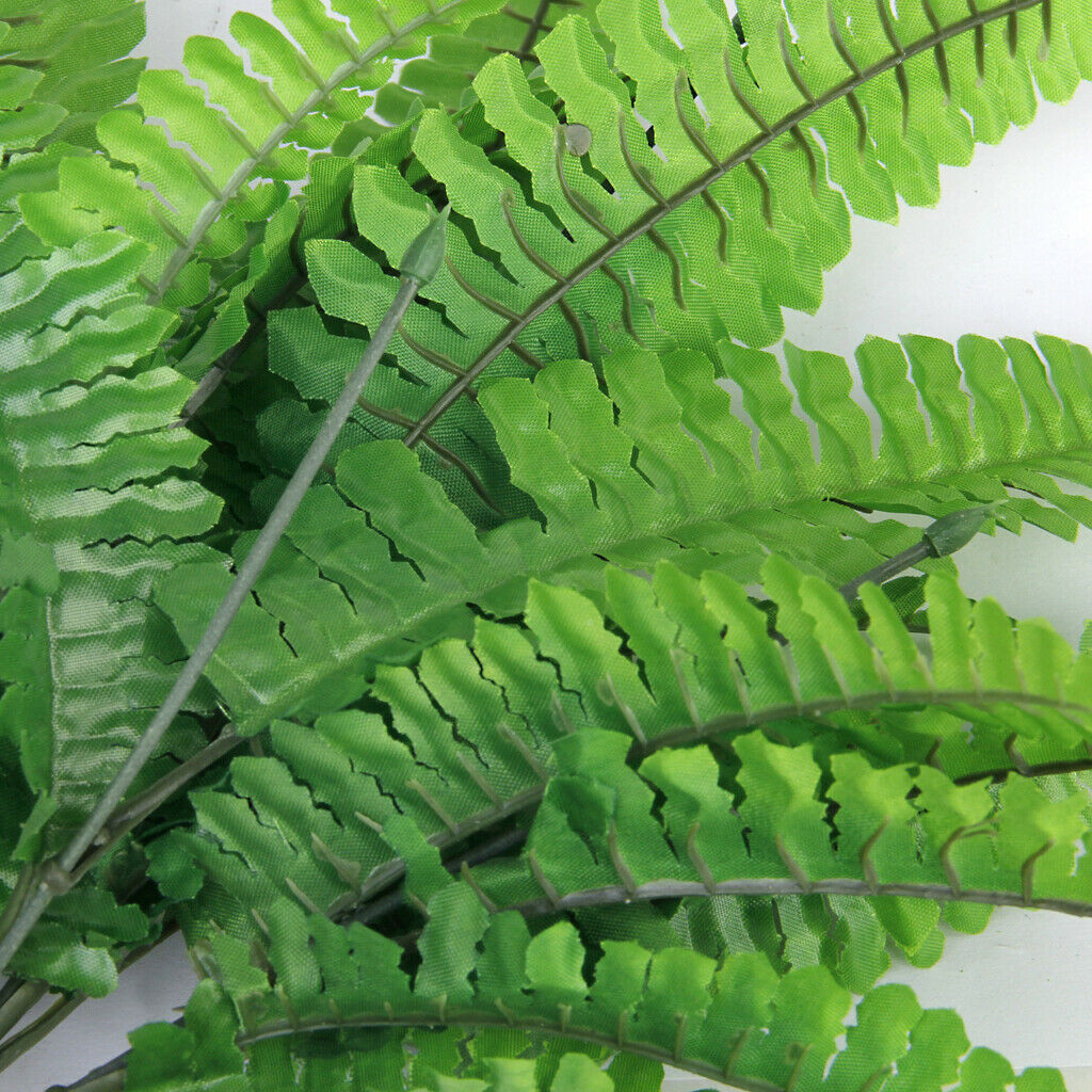 1x Green Imitation Fern Plastic Artificial Grass Leaves Work For Home Wedding