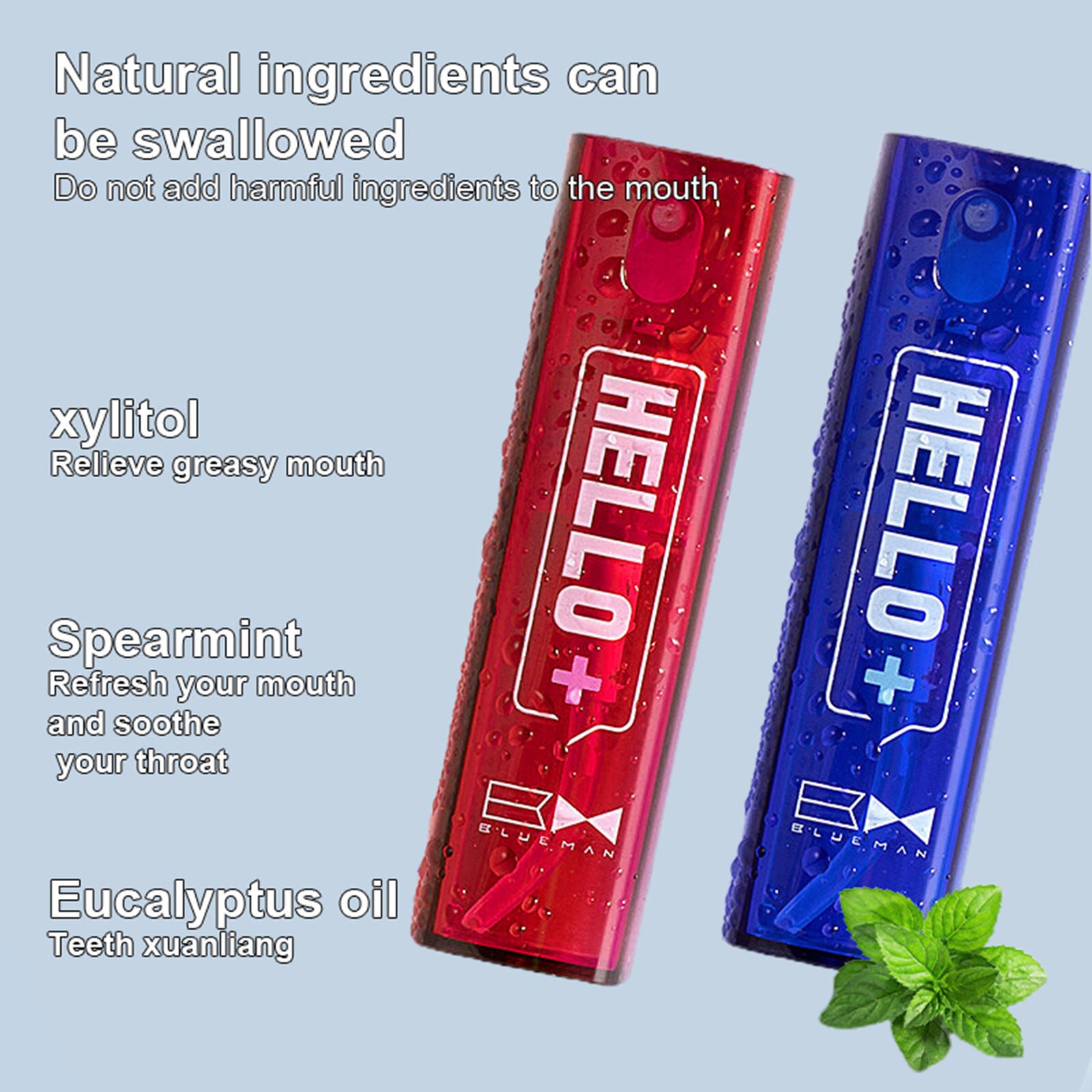 Red Mint Breath Spray Non-irritating Good Sealing Effective Useful Oral Supplies