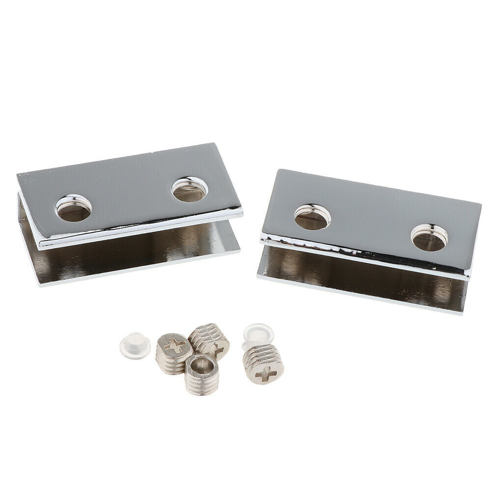 2 pack Zinc Alloy Fixed Glass Clamp Adjustable Glass Brackets C-8-10mm