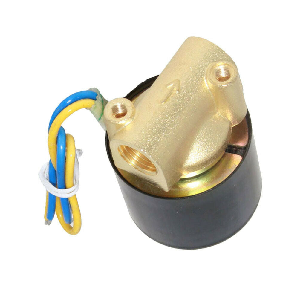 DC 12V 1/4 Inch Electric Solenoid Valve for Air Water+12V DC 1/2" Brass Electric