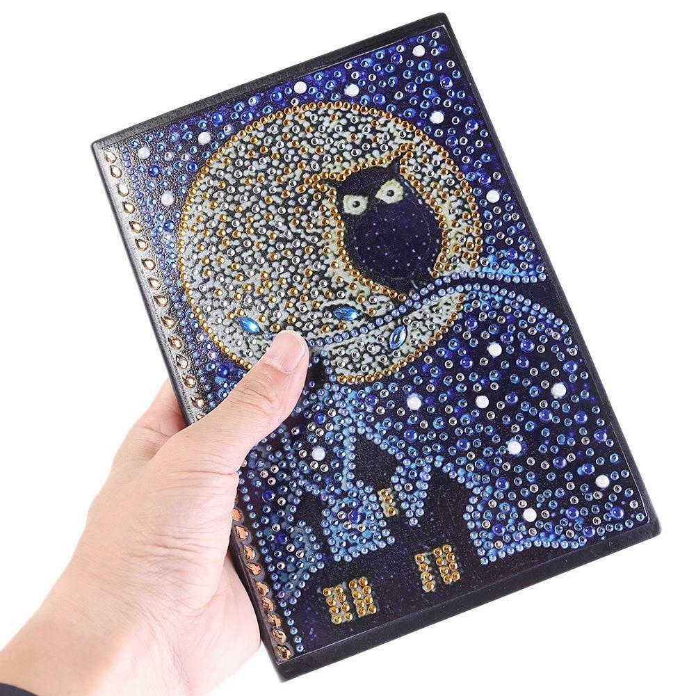DIY Owl Special Shaped Diamond Painting 50 Pages A5 Sketchbook Drawing Book @