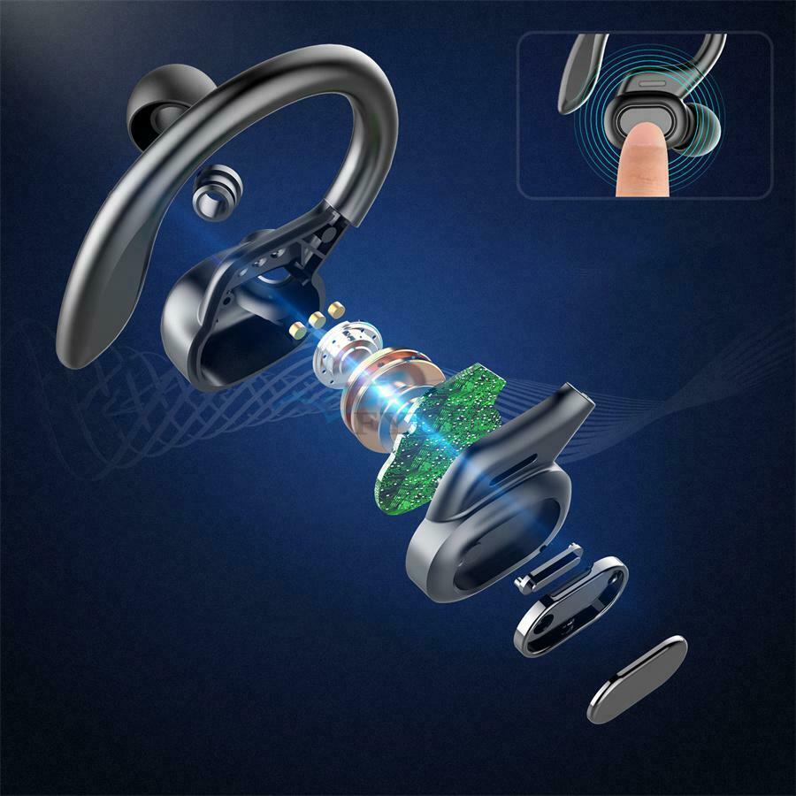 15M Waterproof Bluetooth 5.0 Stereo Headset Sports Wireless Earbud Earphone Set