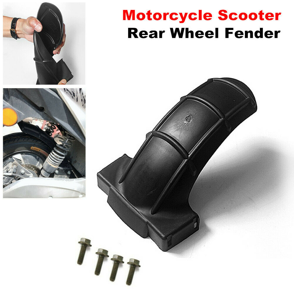 Motorcycle Scooter Bikes Rear Wheel Fender Splash Guard Mudguard with Screw Kit