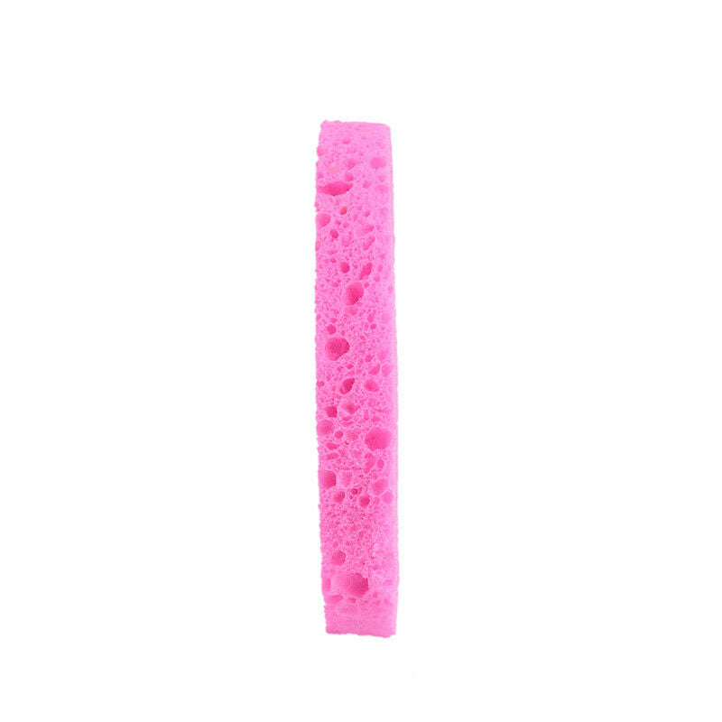 Natural Plant Fiber Face Wash Cleansing Round Sponge Beauty Makeup Tool Pink:.DD