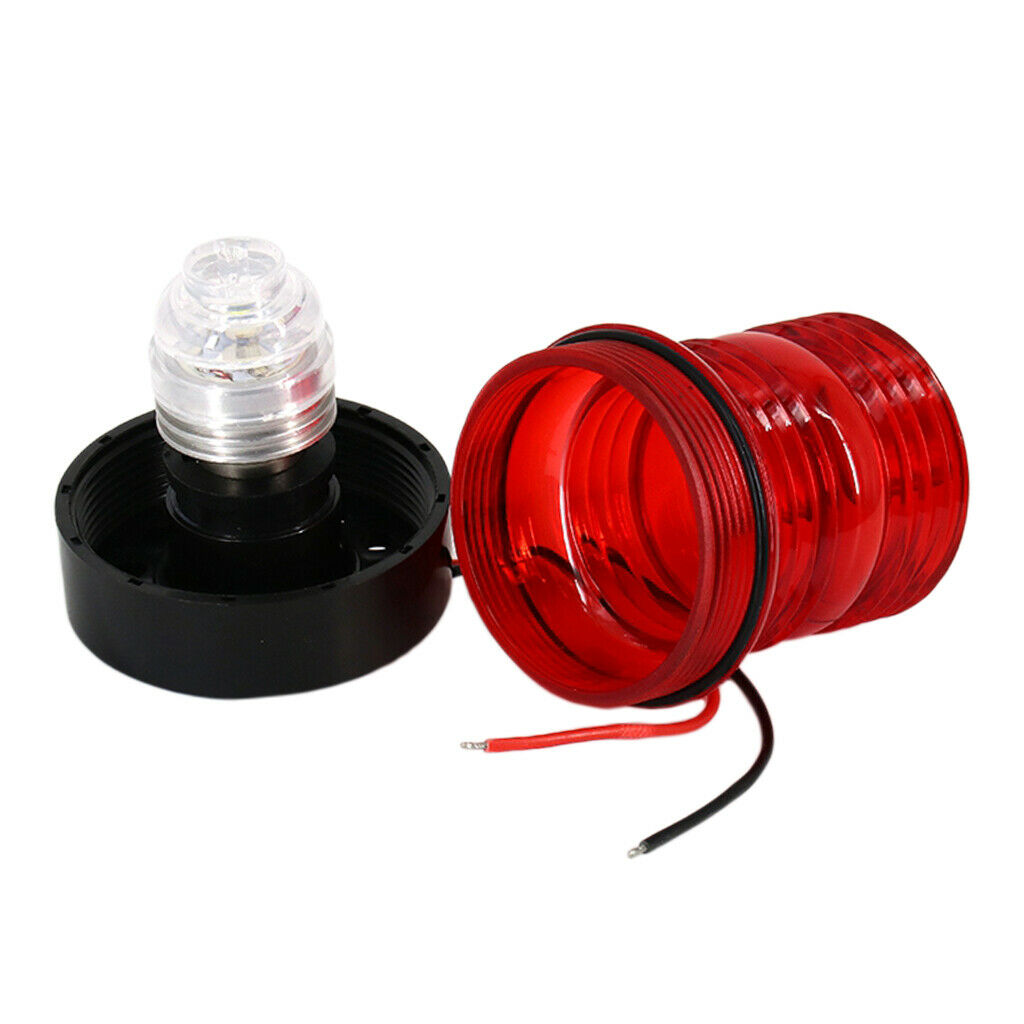 Waterproof Boat Yacht LED Navigation 12V/24V Red 360 Bow Signal Light Lamp