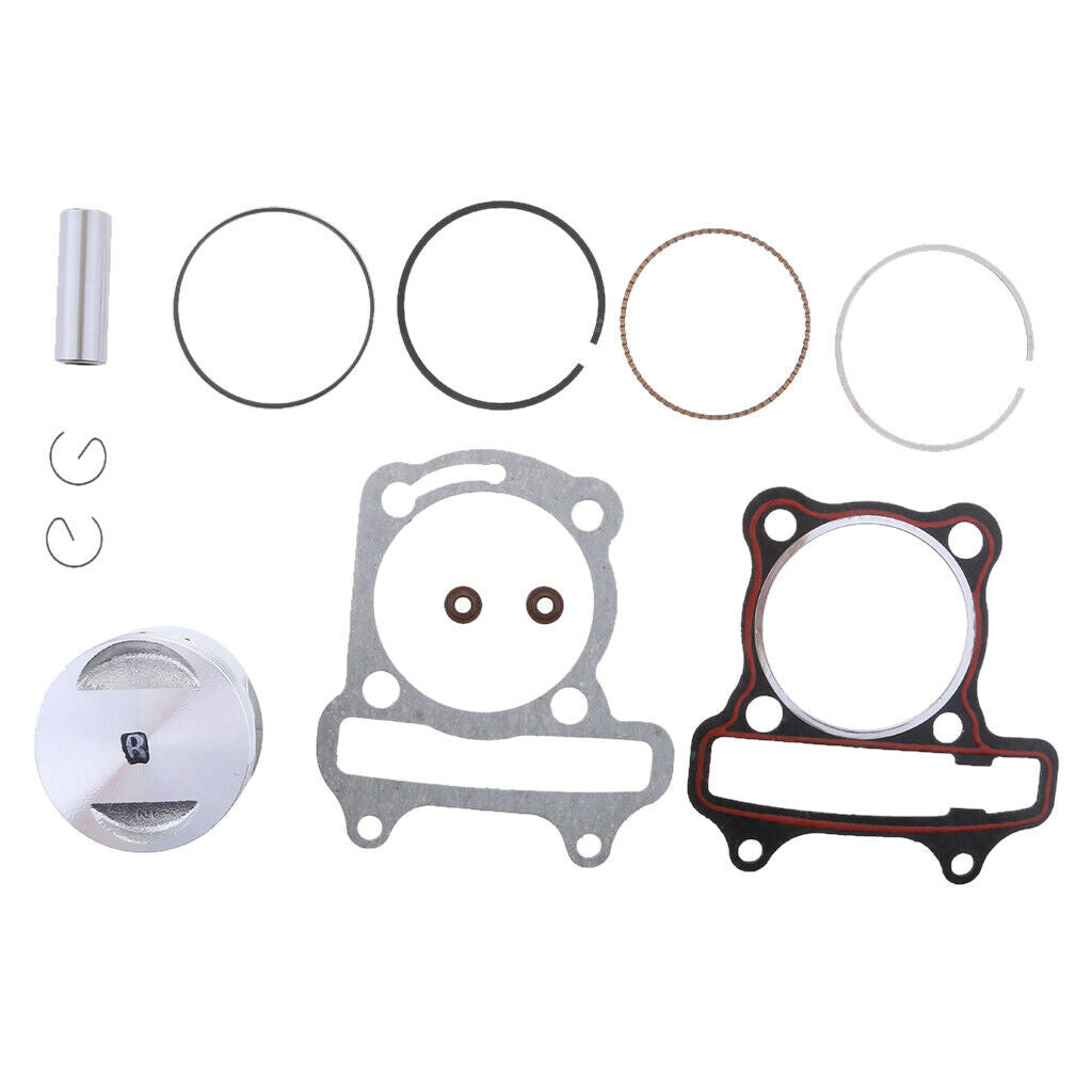 For 4 Stroke Motorcycle Scooter Complete Cylinder Piston Rings Pin Gaskets