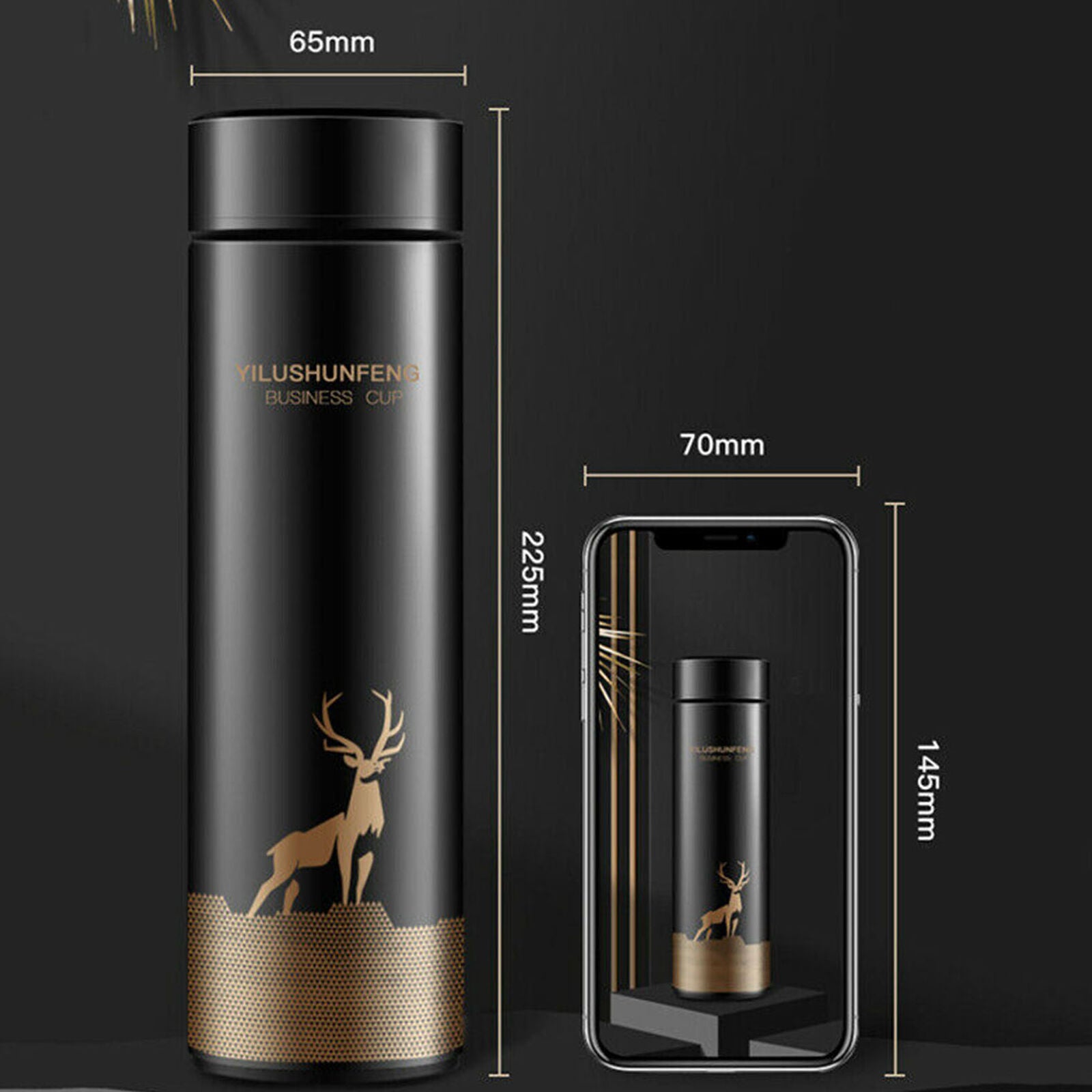 Insulated Travel Coffee Mug Cup Thermal Stainless Steel Flask Vacuum Thermos