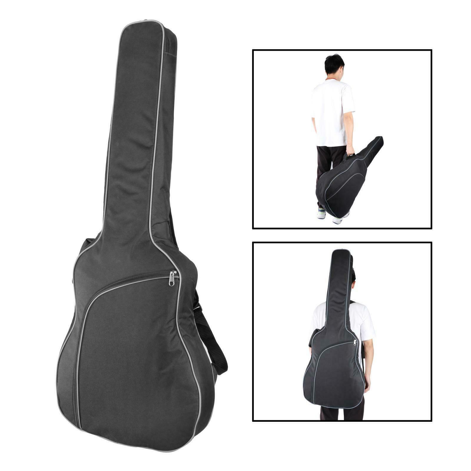 1pc Electric Guitar Gig Bag Case Adjustable Guitar Case Waterproof Black