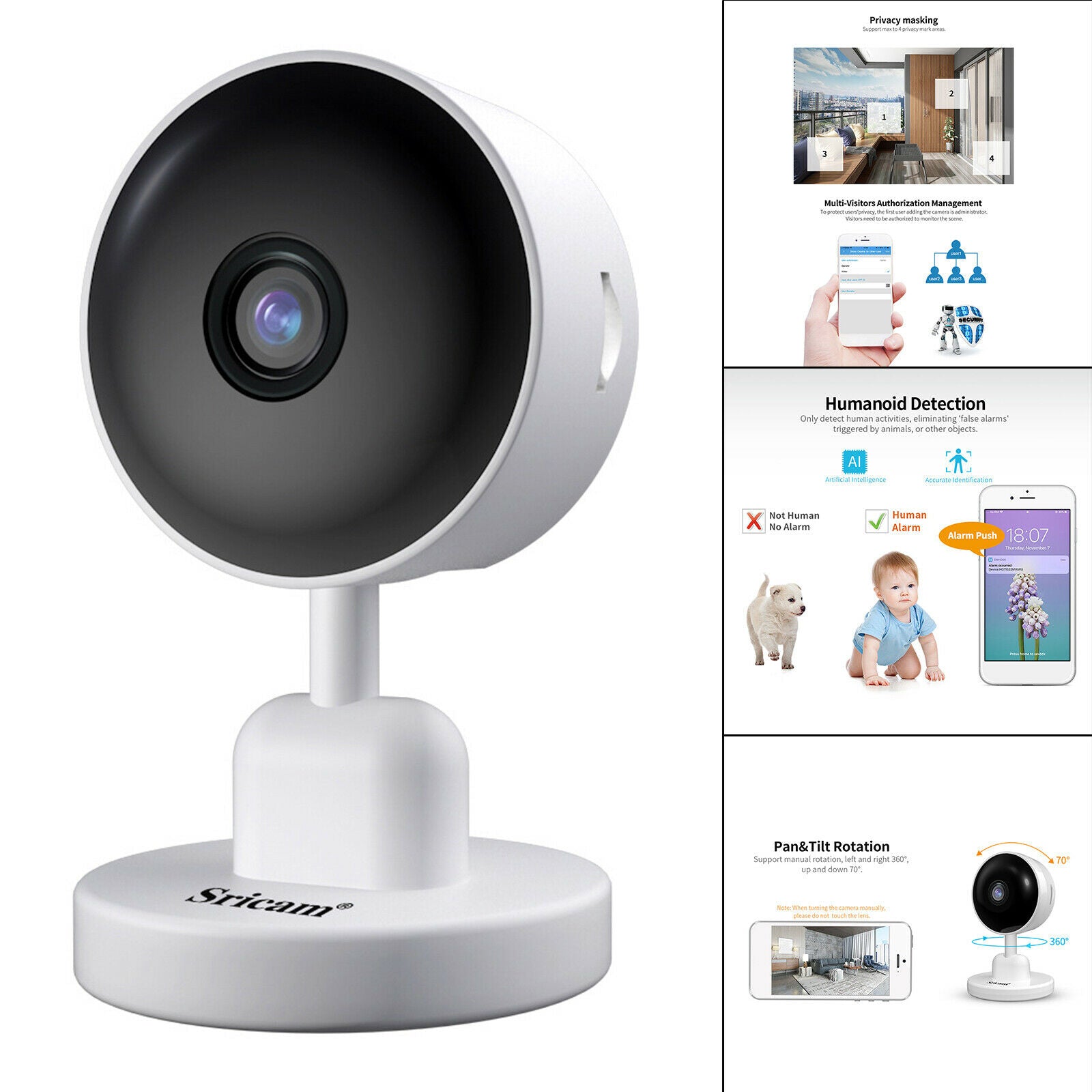 WiFi Camera Home Cloud IP Security Camera Wireless Baby Monitor 2 Way