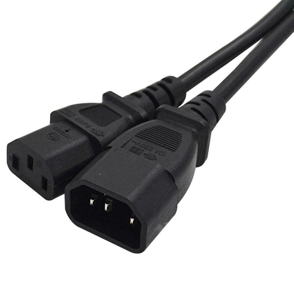 0.5m IEC320 C14 To C13 Power Extension Cable Cord For PDU Computer Printer