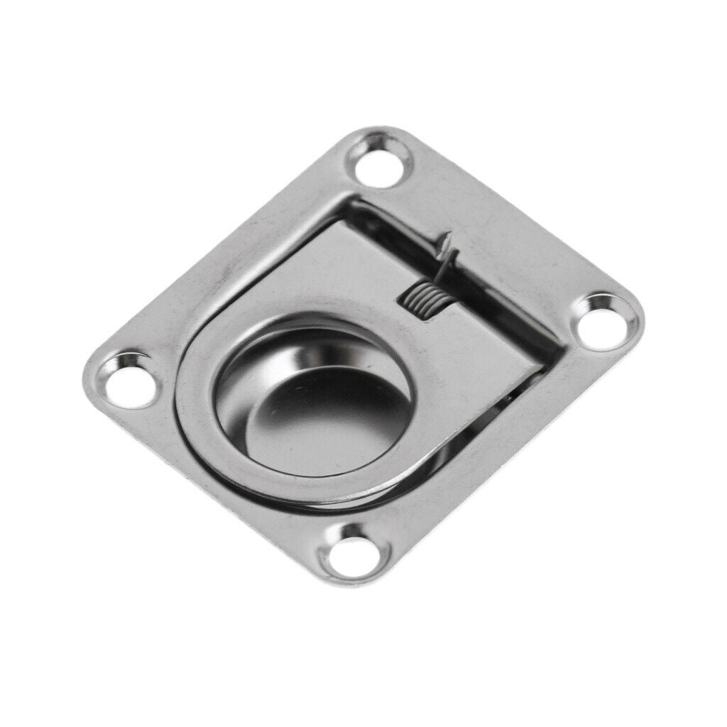 10 RV Boat Marine Hatch Latch Stainless Steel Flush Lift Pull Ring 4.2x3.6cm