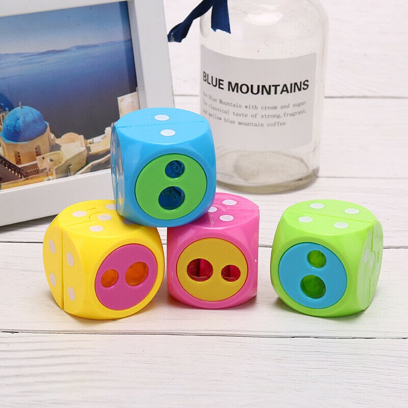 Plastic Dice Pencil Sharpener Cutter Stationery Kids School Office Handy H.l8