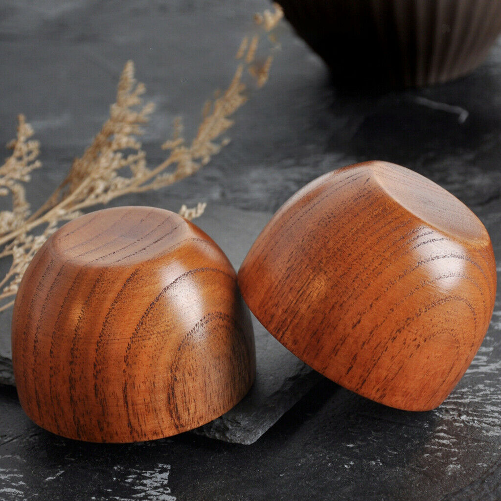 Set of 5 75ml Handmade Mini Wooden Tea Cup Drinking Cup Primitive for Beer
