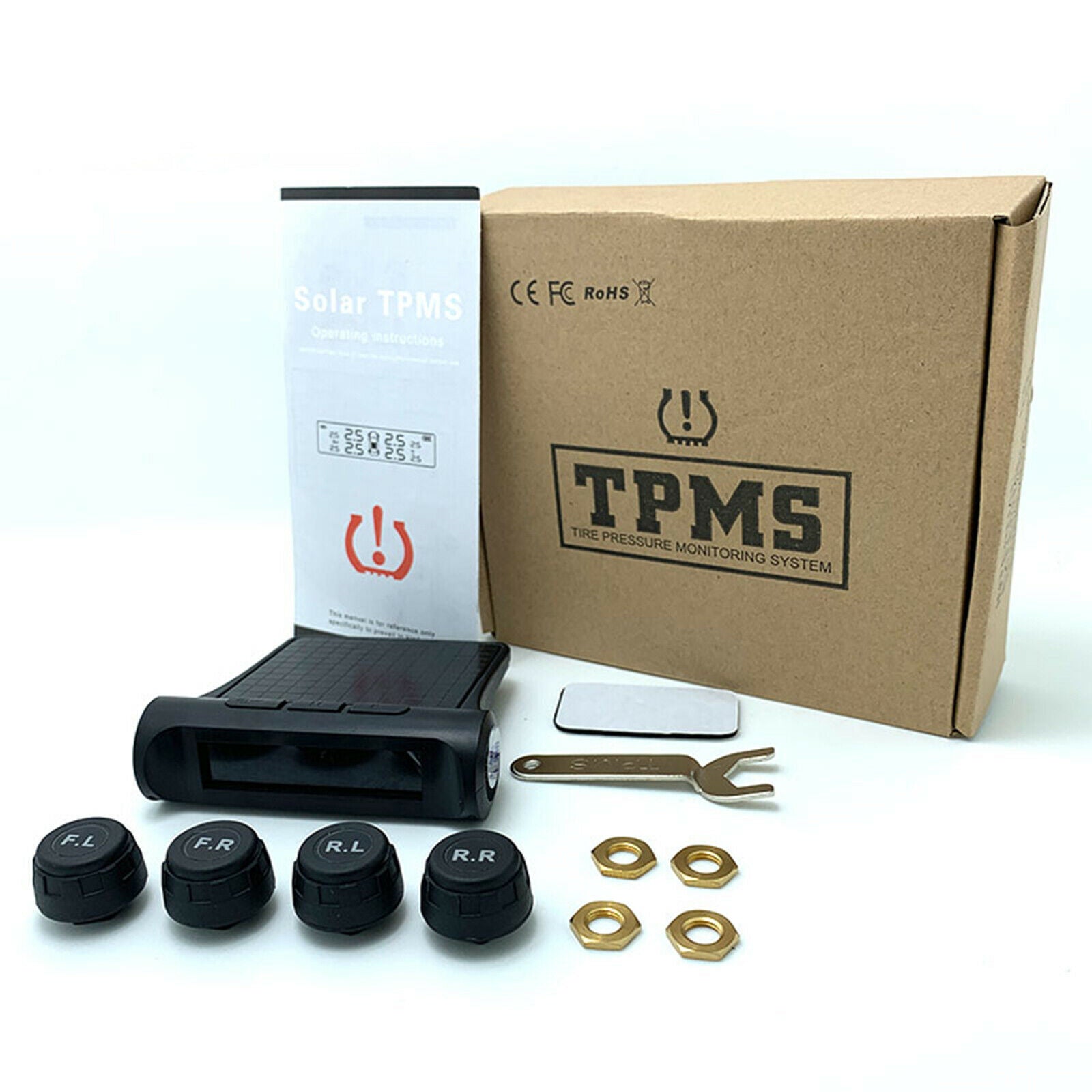 Car Tire Pressure Monitoring System + 4External Sensor Set LCD Display
