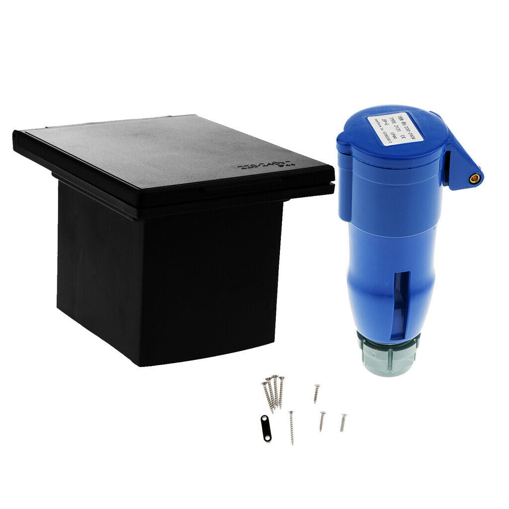 2x RV Camper 220V-240V 16A External Flush Hook Up Waterproof  Plug Socket