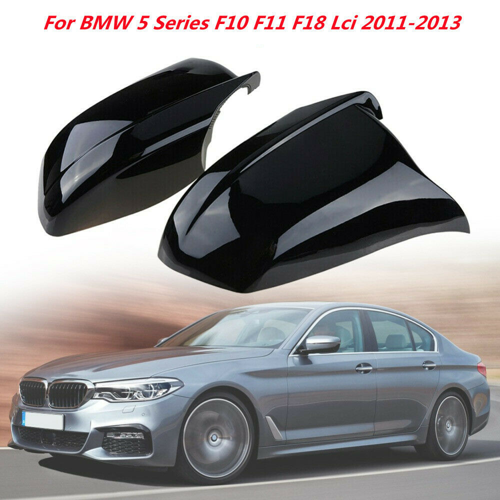 Side Wing Rearview Mirror Cover Cap For BMW 5 Series F10 F11 F18 Lci 2011-2013