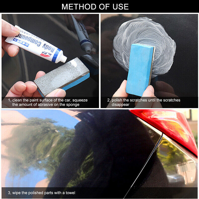 Auto Car Scratch Remover Repair Paint Agent Body Compound Paste Abrasive Kit_US