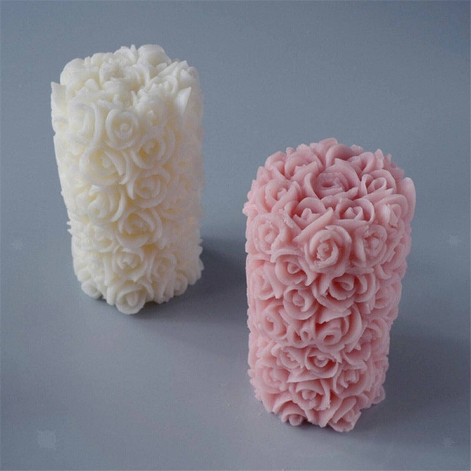 Rose Flower Shaped Candle Mold Epoxy Soap Candle Making Mould Cake Baking