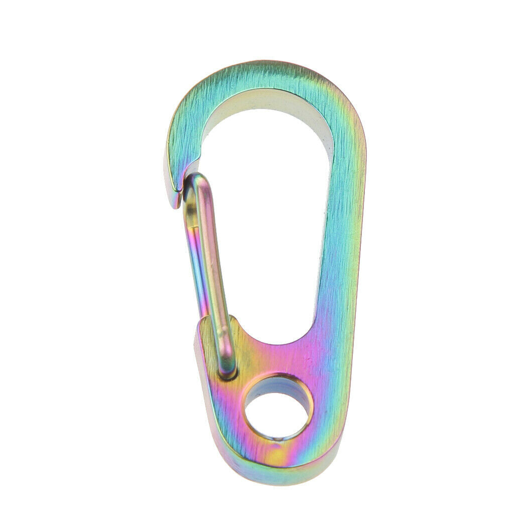 Heavy Duty Titanium Quickdraw Carabiner Snap Hooks Keyring Climbing Colorful
