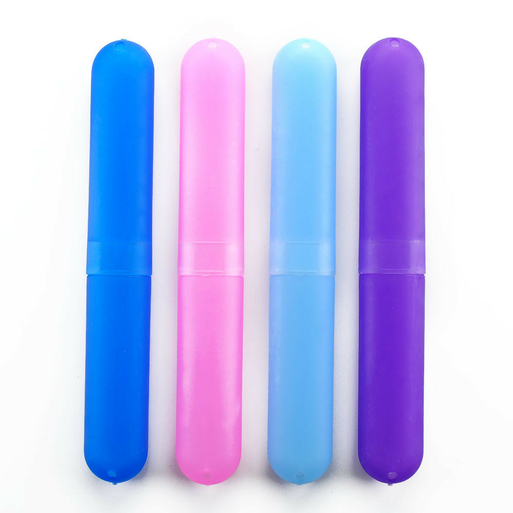 Pack 4PC Portable Travel Camping Toothbrush Protect Holder Case Box Cover Cup