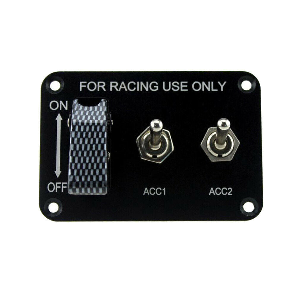 Car Marine Boat 12V/20A 3 Gang SPST Toggle Switches Control Aluminum Panel