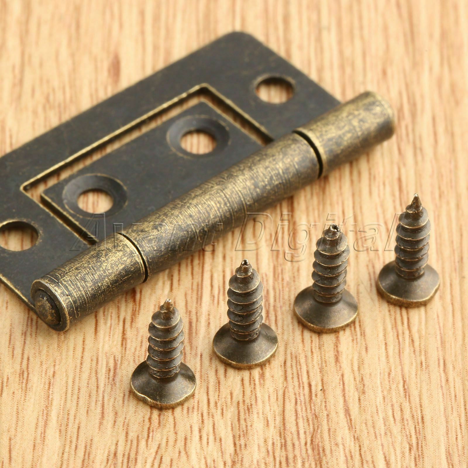 2pcs Retro Jewelry Box Chest Cabinet Hinges Furniture Door Flush Hinge 38mm*20mm