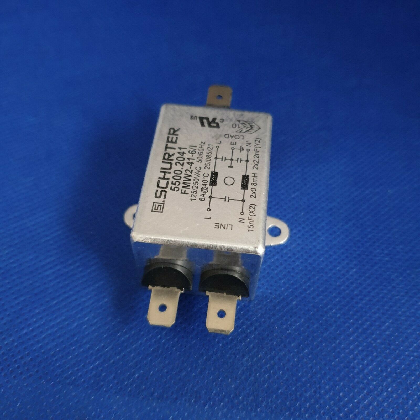 1x NEW SCHURTER Switzerland FMW2-41-6/I EMC Supression 250VAC 6 AMP Line Filter!