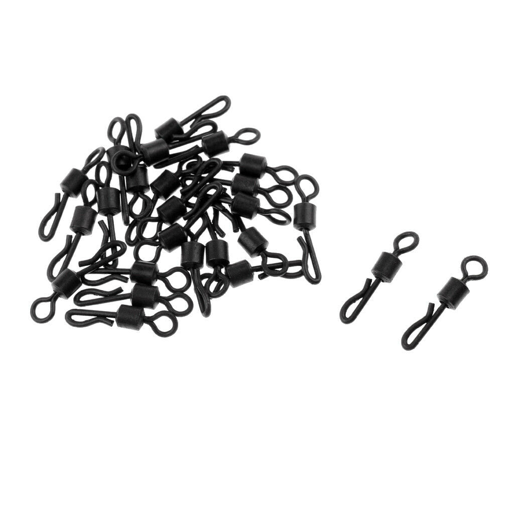 25x Quick Change Swivels Snaps Carp Fishing Swivels Connector Clips Rig 17mm