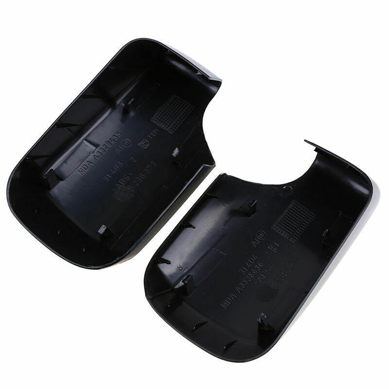 2PCS For BMW E46/E39 3/5 Series 96-05 Rearview Mirror Housing Cover Matte Black