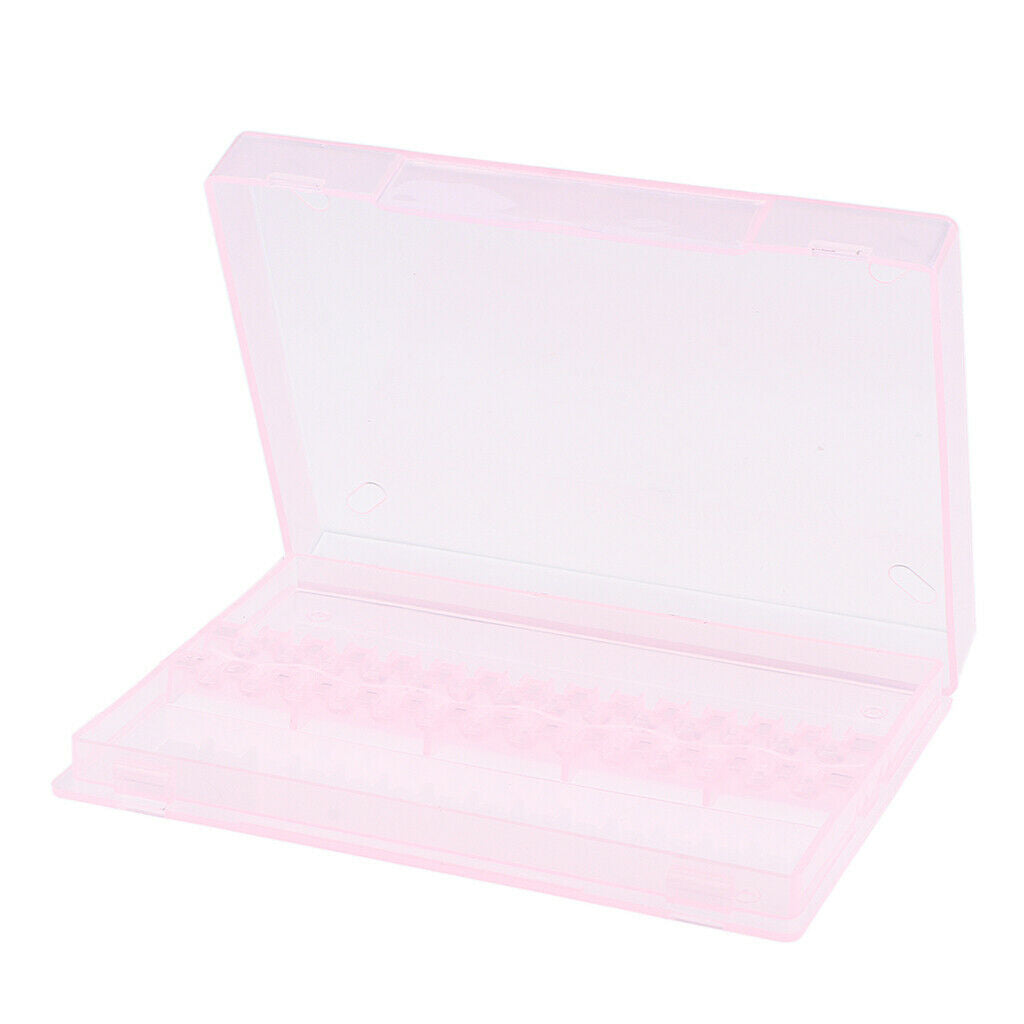 Nail Art Drill Bit Holder Stand Polishing Cuticle Drill Bit Organizer Pink