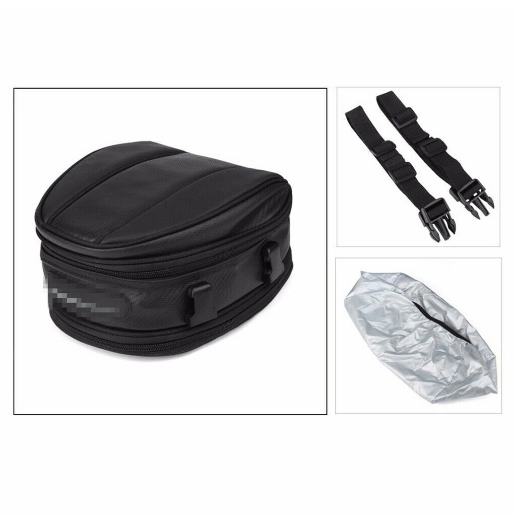 Motorbike Saddle Bags Motorcycle Tail Bag Waterproof Dual Use Helmet Bag