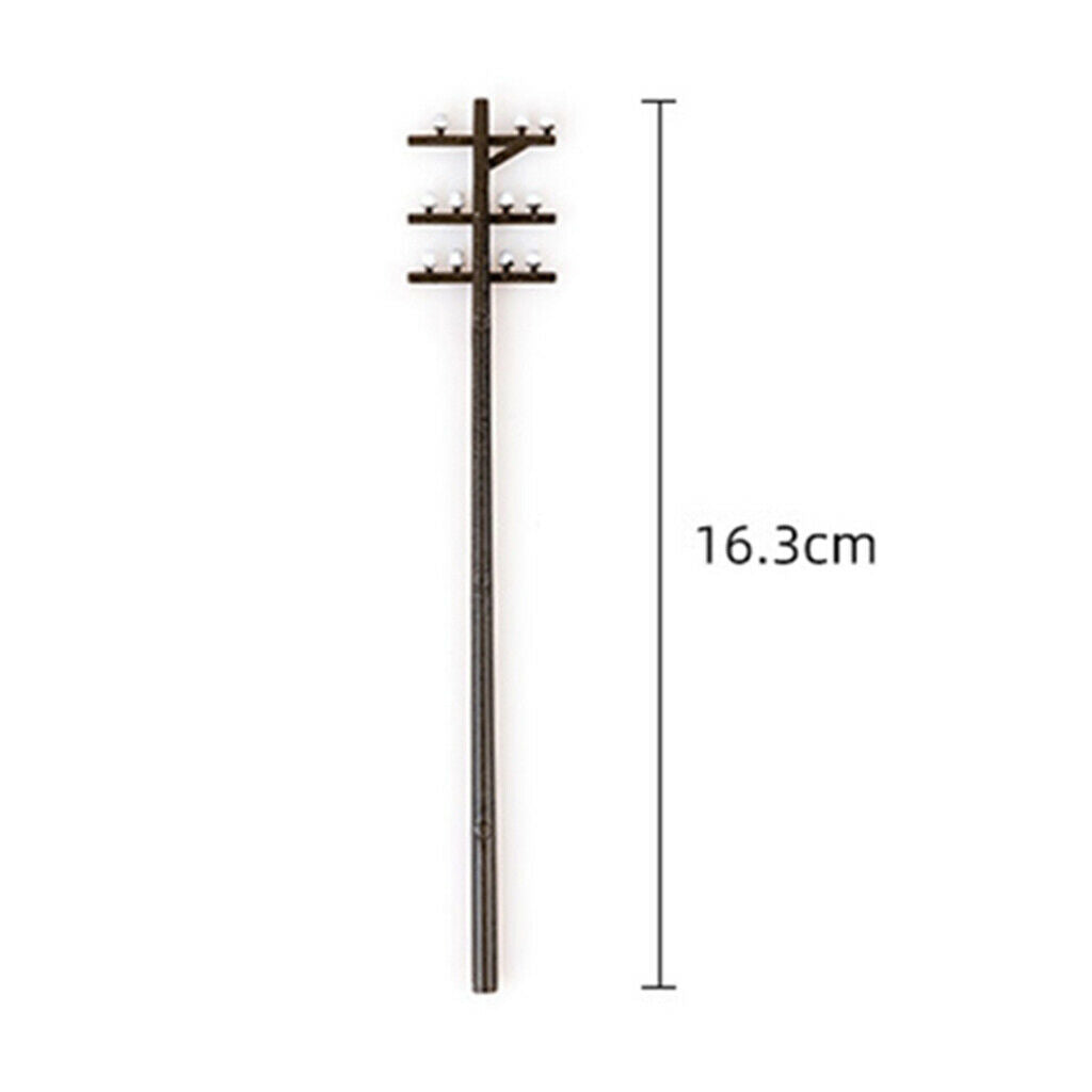 10PCS Electric Line Pole for 1/42 Train Railways Landscape LAYOUT O Scale #2