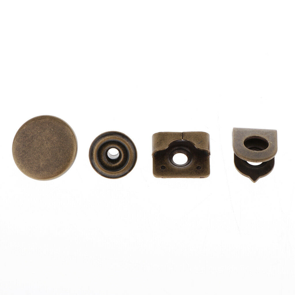 20 Sets Sewing Hooks Eye Closures Buckles for Trousers Skirt Repair - Bronze