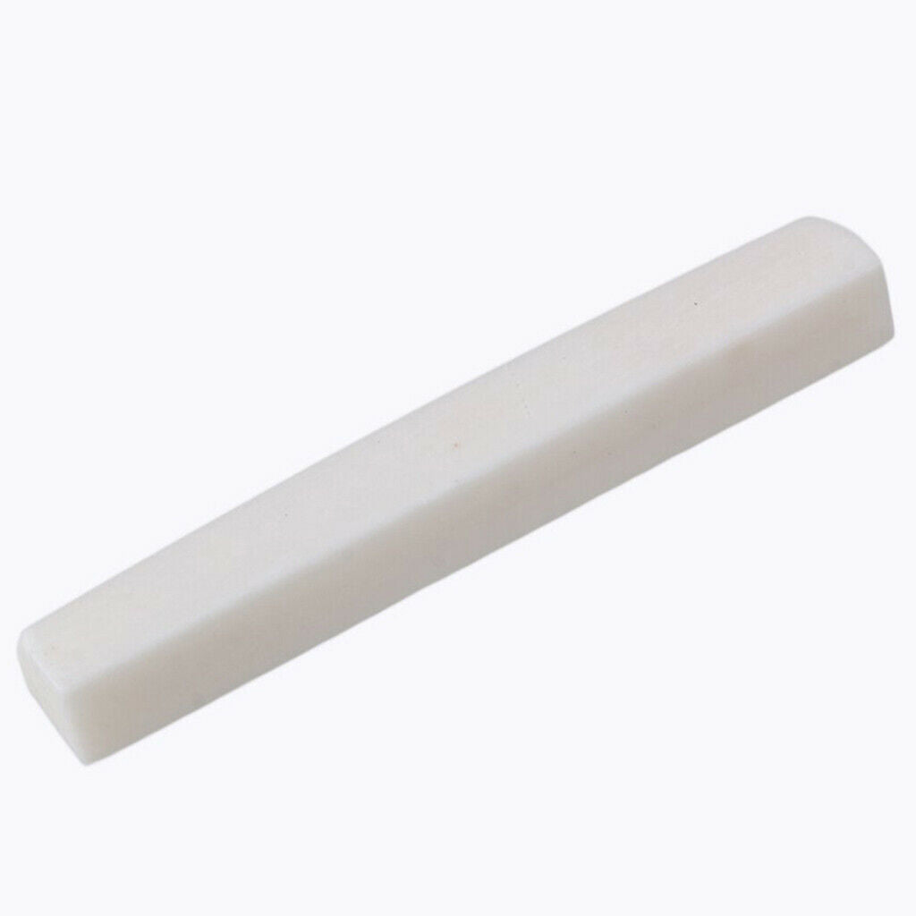 1Set of String Bridge Saddle Nut Carved Cattle Bone for Folk Acoustic Guitar