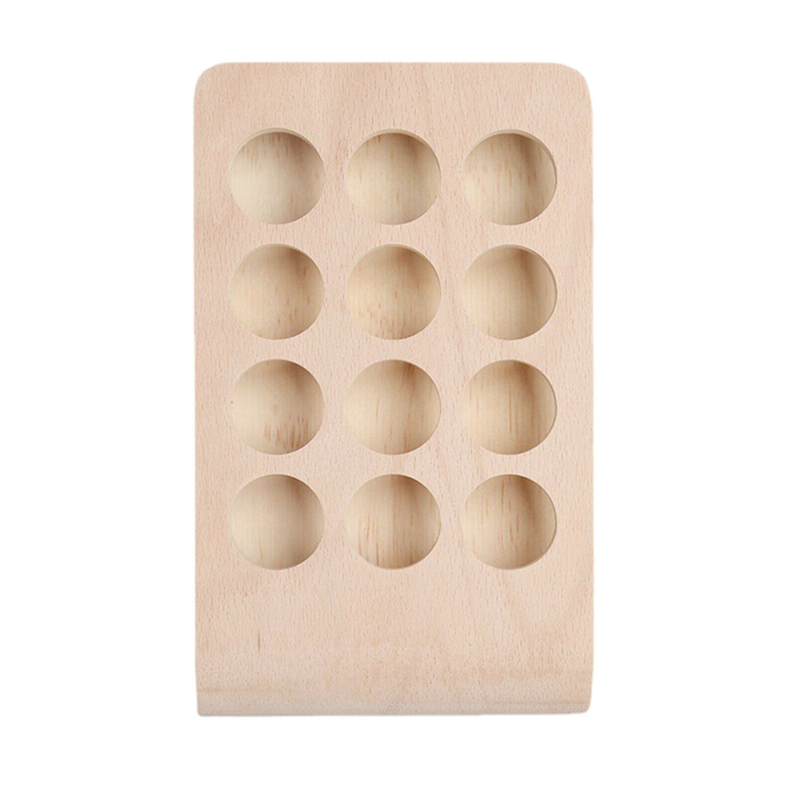 12 Slots 15ML Rectangle Wooden Essential Oil Display Stand Rack