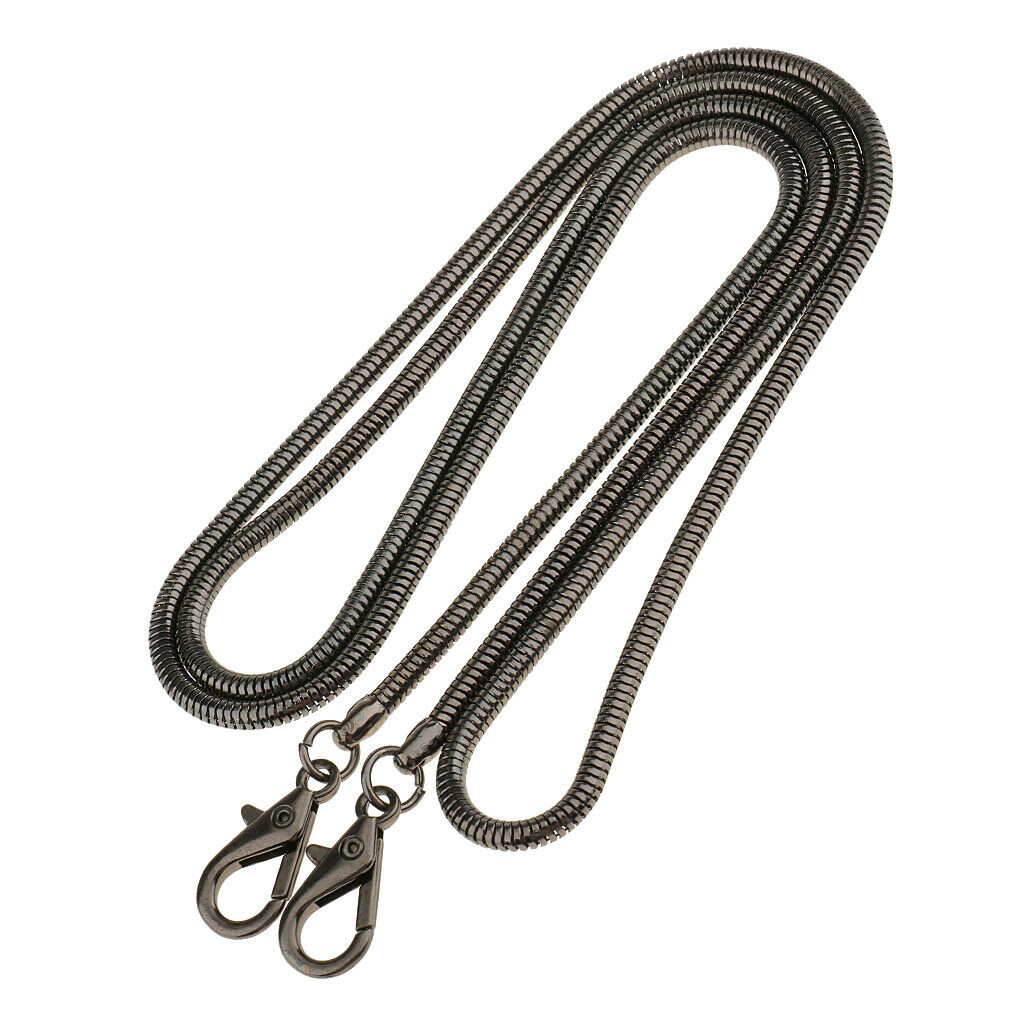 120cm Long Black Purse Cross Body Bag Replacement Metal Strap