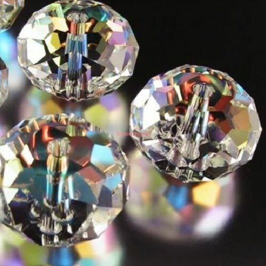 100ps 4mm Multicoloured Crystal Loose Bead