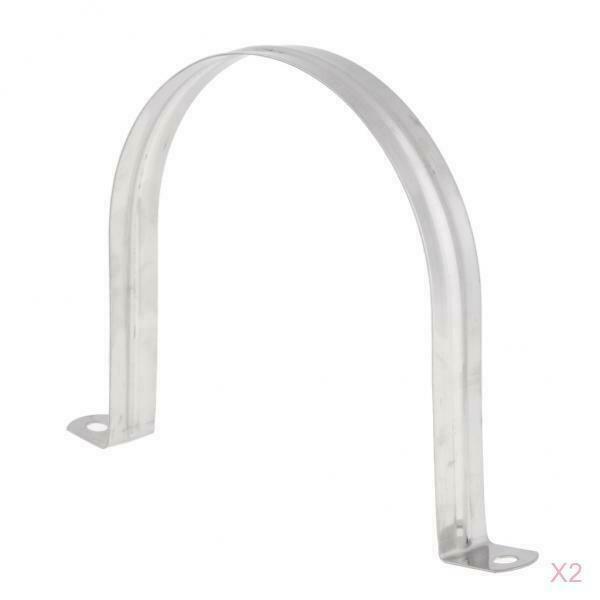 2pieces Stainless Steel 304 Saddle Clip Clamp Stormwater Pipe Downpipe 120mm