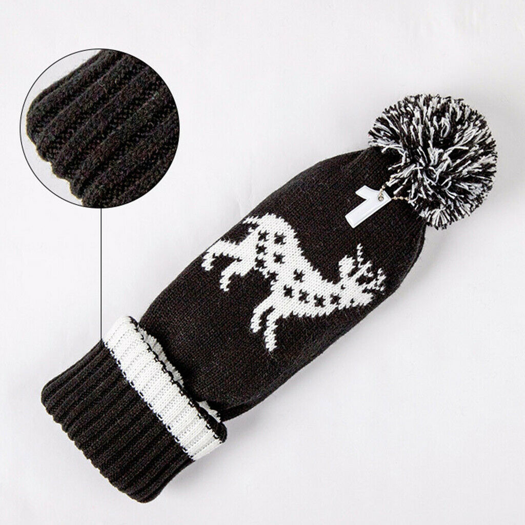 3x Elk Pattern Golf Head Cover No. 1 3 5 Driver Wood Club Headcovers