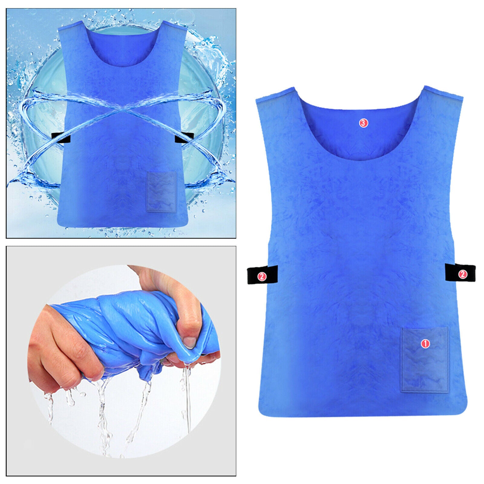 Men Women Unisex Summer Cooling Shirt Ice Vest for Outdoor Hot Weather