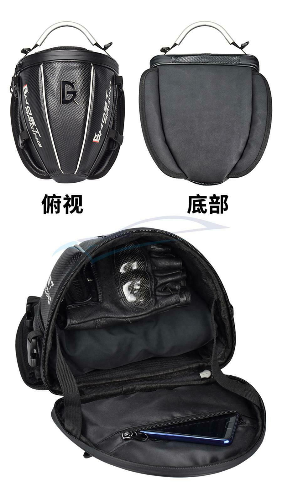 Motorcycle rear seat Tail Bag Motorbike shoulder backpack waterproof Reflective