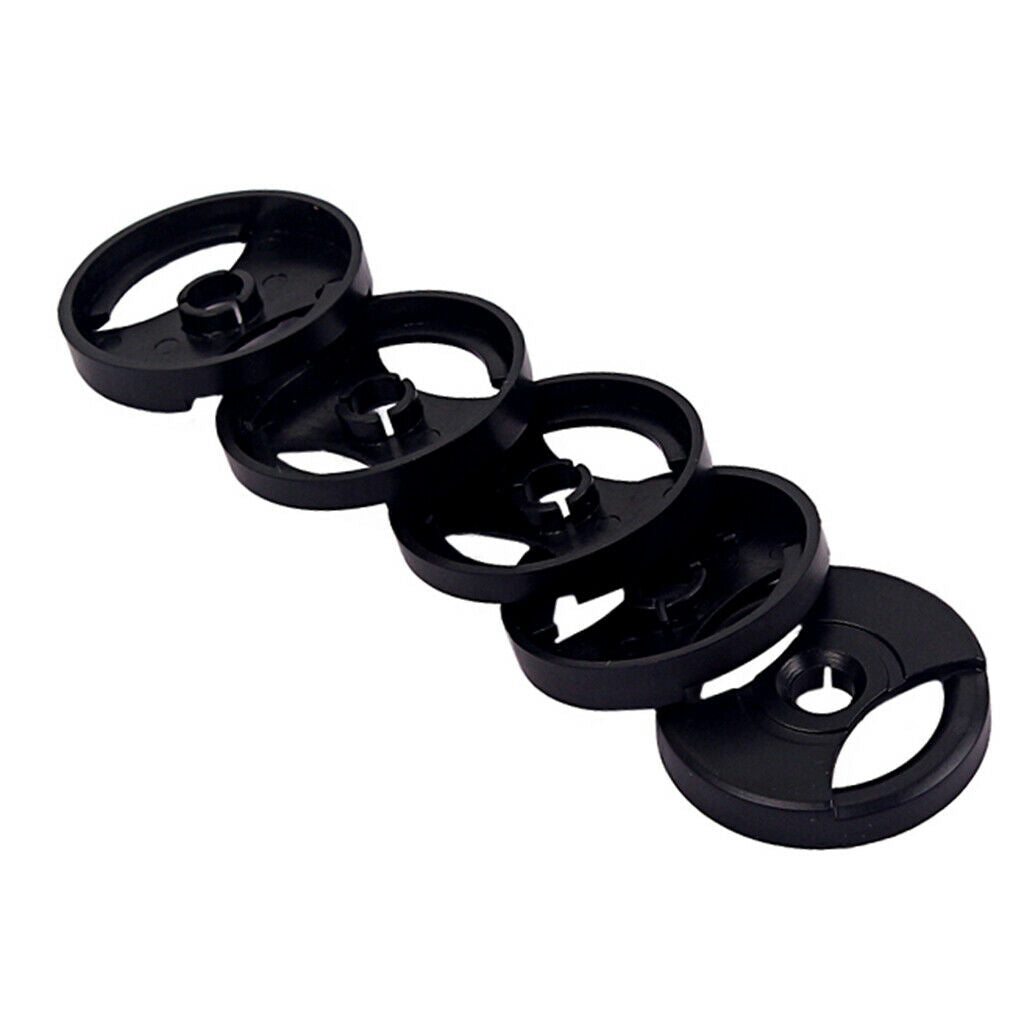 5 Pieces Phonograph Turntable Record Adapter for 45RPM Phonograph Accs Black